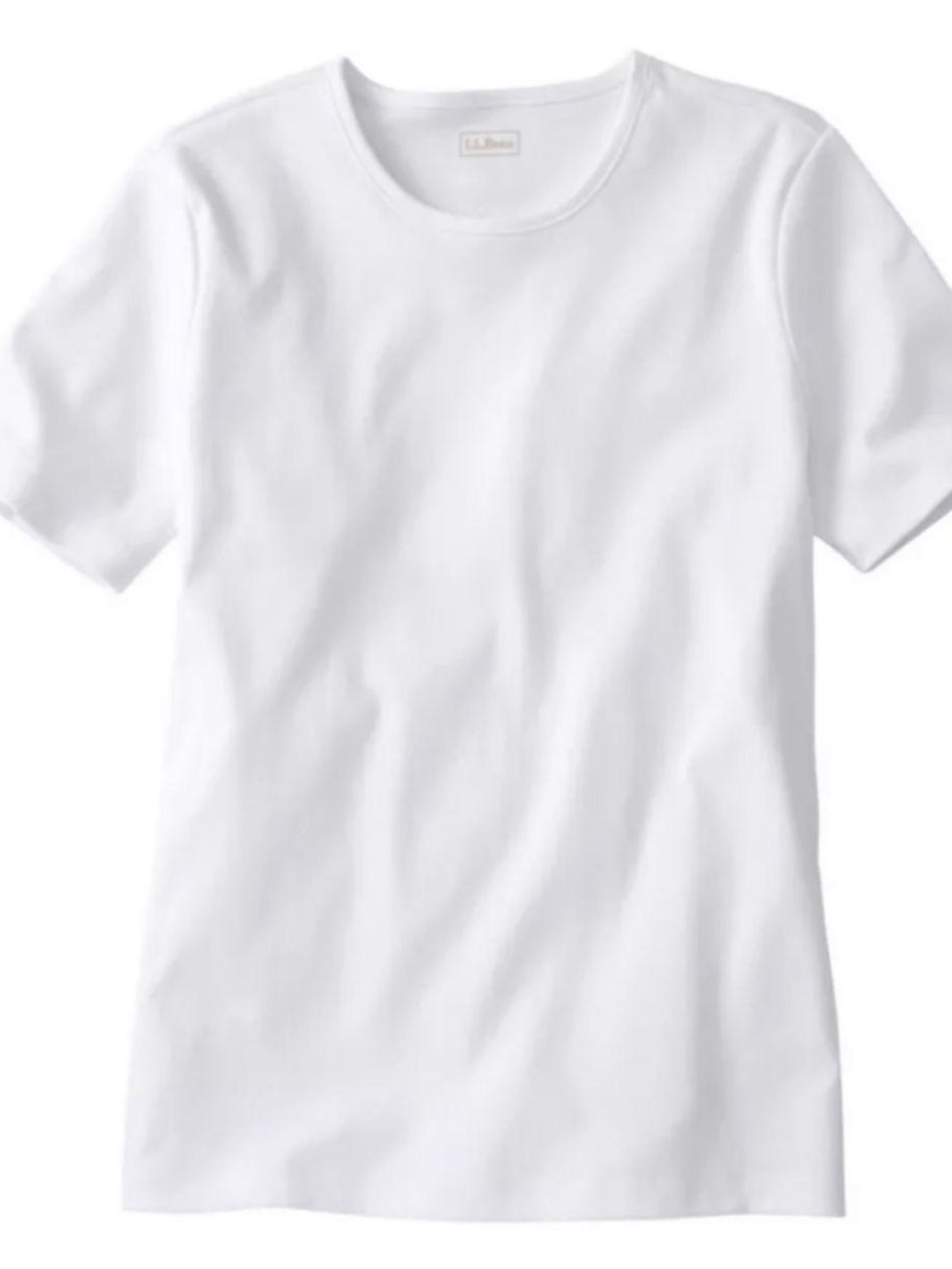 LL Bean 3X Plus 100% SUPIMA® COTTON Relaxed Crewneck Tee White NWT
